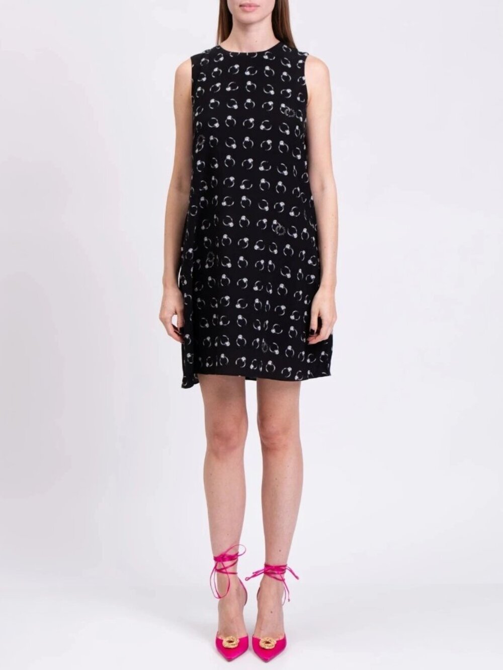 NWT BOUTIQUE MOSCHINO Printed Dress IT38 US4 UK6 €475